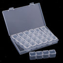 2 Packs 28 Slots Transparent Clear Storage Box with Caps Lid Design Clear