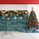 Christmas Wooden Board Background Cloth Photography Backdrop Photo Decor