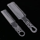 Clear Plastic Anti-static Barber Hairdressing Clipper Comb, Flat Top Fine