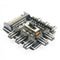 Splitter Cooling Fan Hub PC SATA 1 to 8 3Pin 12V Power Socket PCB Adapter