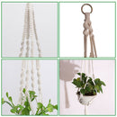 2pcs Pot Holder Macrame Plant  Hanging Planter Basket Jute Braided Rope Craf@
