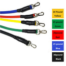 11Pcs Resistance Trainer Set Exercise Fitness Tube Gym Workout Bands Strength