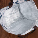 Portable Canvas Waterproof Thermal Insulation Lunch Travel Handbag(Whale)