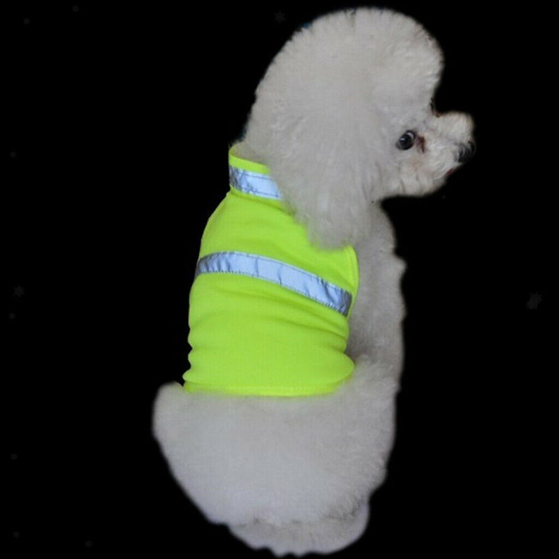 High Visibility Safety Reflective Vest Clothes Jacket Coat for Pet Dog-Yellow S