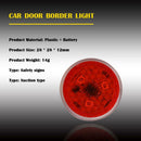 3LED Car Opening Door Safety Warning Flash Lamp Anti-collision Light (Red) A