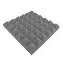 10x Soundproofing Foam Pads Polyurethane Studio Room Sound Treatment (Grey)