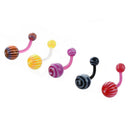 20 Round Plastic Ball Belly Navel Body Bar Ring 0.31" HOT