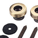 Set Of 6 Pcs Guitar End Pin Strap Buttons Locks Mounting Screws For Musical