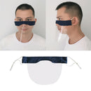2 Pieces Comfortable Face Cover PVC Durable for Women Men Anti-Spitting