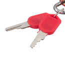 Brass Padlock Locker w/ Two Keys Luggage Suitcase Locks Travel Accessories Red