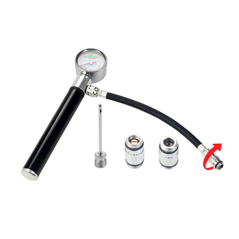 Bike Pump with High Pressure Gauge - Sports Ball Motorcycle Tire Air Pump -