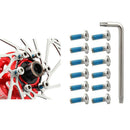 12pcs MTB Bike Disc Brake Bolts Rotor Cycling T25 Screws with  Wrench Key