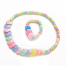 Colorful Beads Necklace&Bracelet Set Party Jewelry for Kids ChildrME
