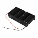 Spring Clip Black 4 x 1.5V D Size Battery Batteries Holder Case