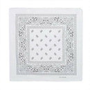 Set of 3 bandanas Paisley Man and Woman 57 x 57 cm black + white + green