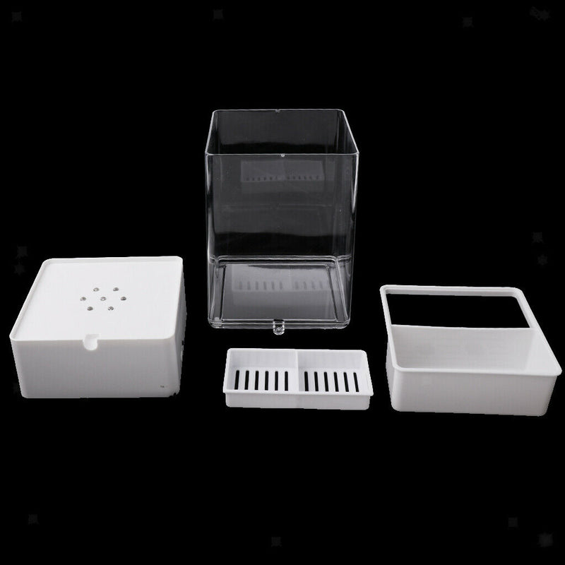 Acrylic Fish Bowl Plant Aquarium Fish Tank Home Office Ornament White