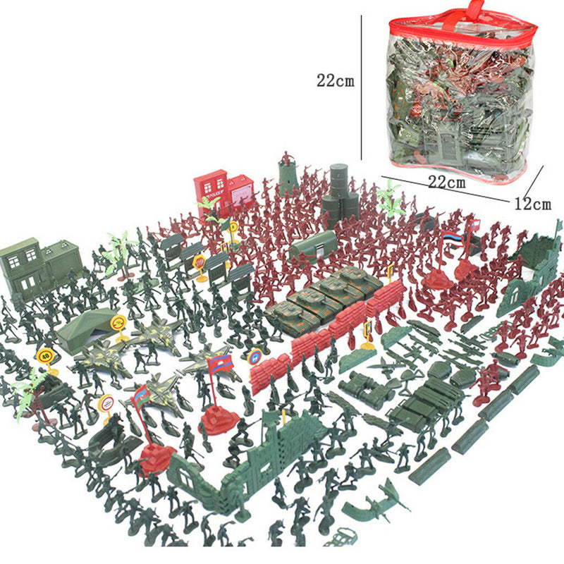 330 Pieces Army Base Set 4cm Soldiers & Accessories - Tanks, Fighter & More