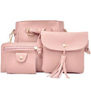 4Pcs Women Handbag Bags Set Synthetic Leather Clutch Purse Shoulder Messeng
