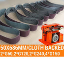 10Pcs Sanding Belts For Grinding Polishing Mixed 60/ 120/ 150/ 240 Grit 50
