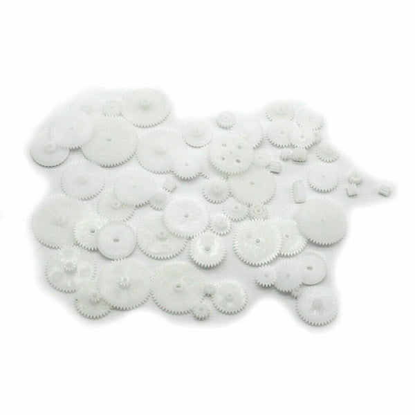 Set of 58 Plastic Gears Worm Kids Toys Car Models Robot RC Part Accessories