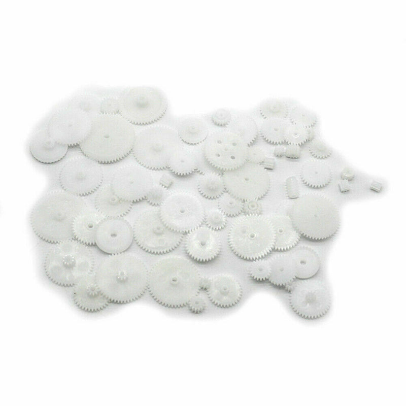 Set of 58 Plastic Gears Worm Kids Toys Car Models Robot RC Part Accessories