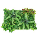 Artificial Grass Flower Mat Foliage Plants Panel Plastic Greenery Ornament E