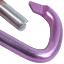 Pink aluminum alloy D-shape spring-loaded gate closure carabiner Z7N9