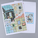 Snow Street Scenery Stamped Cross Stitch Kit DIY Needlework for Beginners