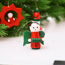 24pcs/box DIY Painted Christmas Tree Pendants Hanging Ornaments Kids Toys A