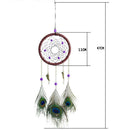 Peacock Pattern Feather Dream Catcher Feather Hanging Handmade Ornament