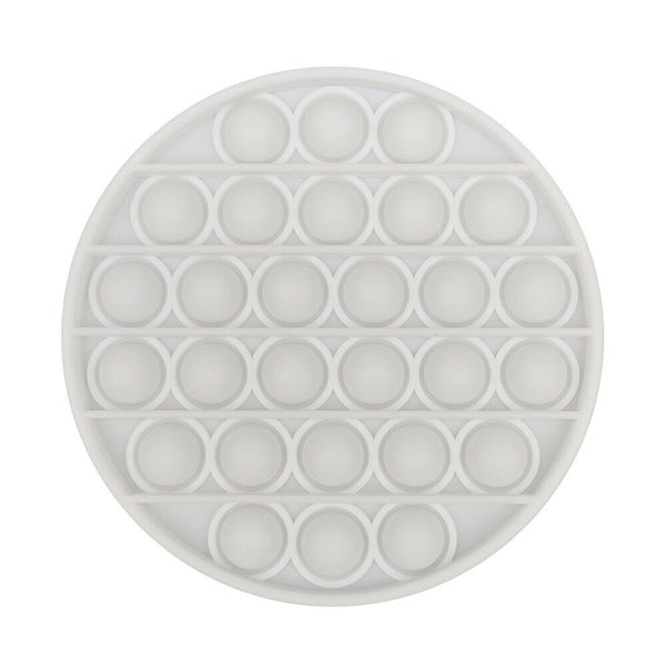 Push Bubble Fidget Sensory Toys Relief Stress Soft Squeeze Toys (White)