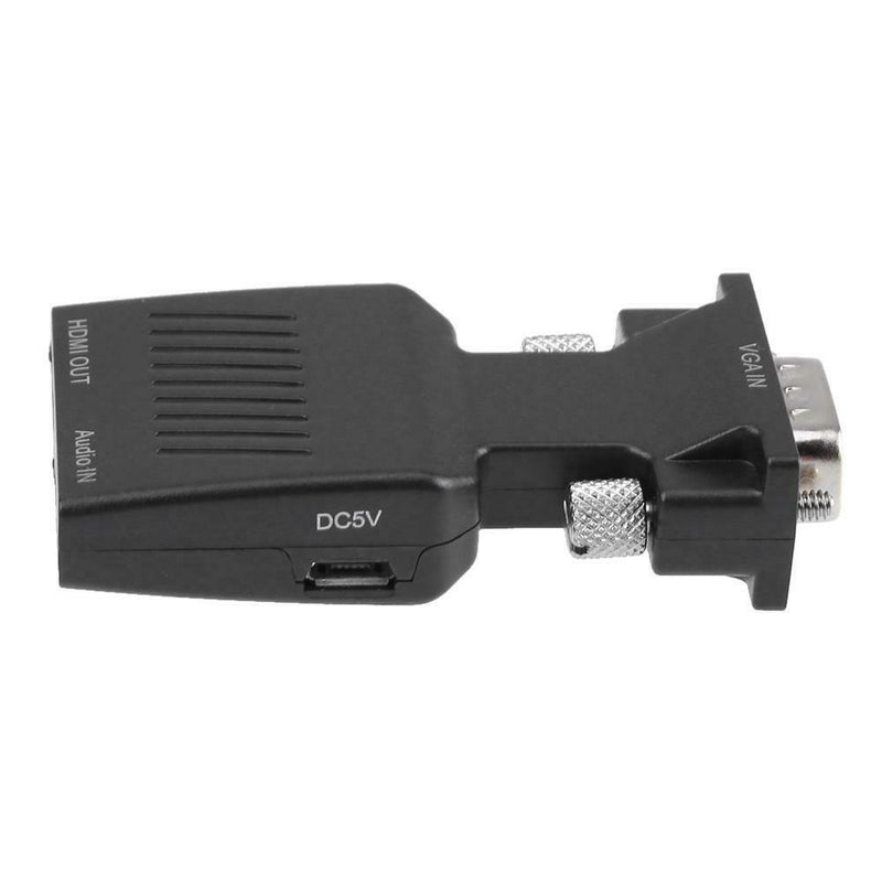 Portable VGA Male Port to HDMI Female Port Converter Adapter Connector