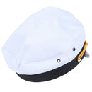 White Yacht Captain Skipper Sailer Boat Cap Hat children stage Prop FT