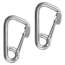 304 Stainless Steel Spring Snap Hook Carabiner Marine Grade Safety Clip withG2F9