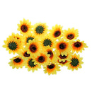 30Pcs Artificial Sunflower Heads Silk Flower Bulk Wedding Home Decor Orange