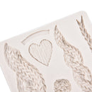 Knitting Mold Silicone Fondant  Knitting Sweater Texture Relief Moulds SEAU