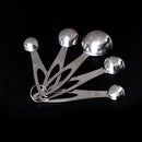 1Set/5pcs Measuring Spoons Tea Coffee Measure Cooking Scoops Stainless Steel MO