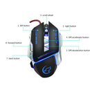 2X(G810 Gaming Mouse Usb Wired Optical Game Mouse 3200 Dpi Adjustable 8 But