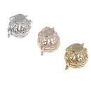 3pcs Multicolor Round Cage Pendant Locket Pendants Charms Jewelry Findings