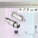 3-Pin XLR Female to RCA Female Jack Audio Cable Microphone Mic AV Video Adapter