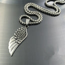 Bohemia Stainless Steel Angel Wing Pendant Necklace Collection Party Jewelry