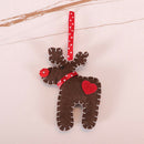Christmas Tree Decor Felt Elk Gingerbread Man Pendant Hanging Ornament (B)