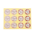 120pcs Thank you Flower Seal Stickers DIY Baking Gift Labels Adhesive Stickers Z