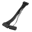 24Pin 20+4pin Dual PSU ATX Power Supply Adaptor Cable Connector For Mining 34cm