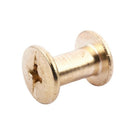 10pcs 5mmx6mm brass coated screws Post for Guertel scrapbook Q2U4