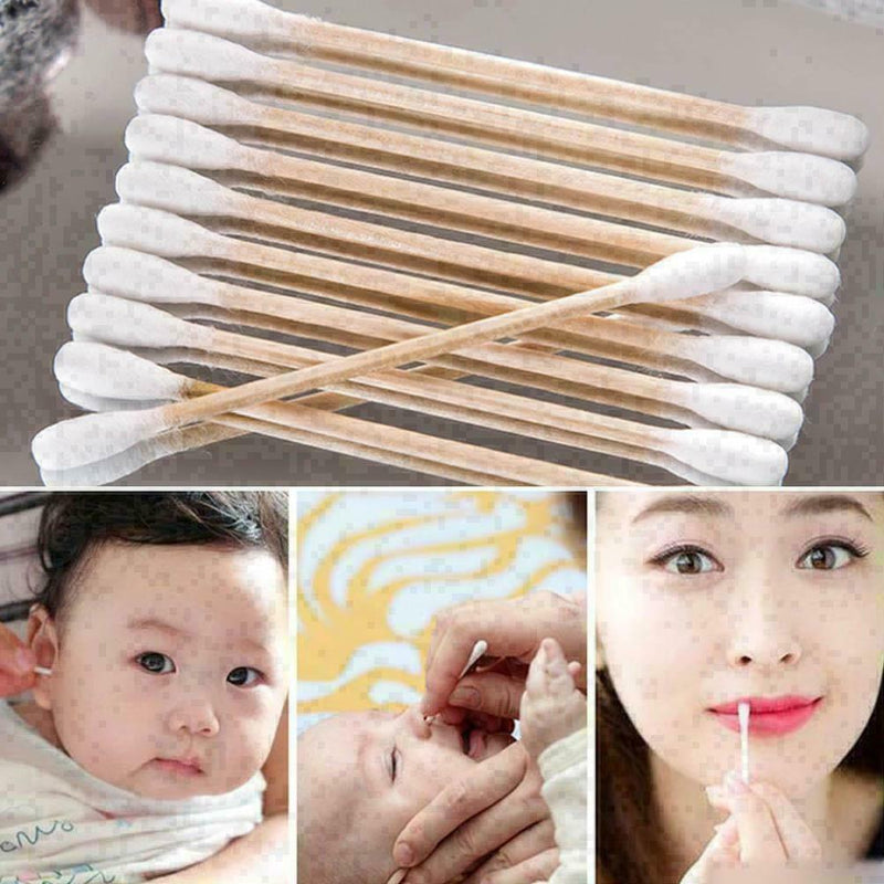 500* Multifunctional Bamboo Cotton Swabs Cotton Swabs Ear Tools S5F1 Medica O9Y2