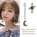 Irregular Star Moon Dangle Earrings Women Rhinestone Fashion Ear Drop Jewelry