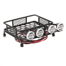 RC 1/10 Roof Luggage Rack LED Light Bar ( 2White 2Red ) for CC01 Axial SCX10