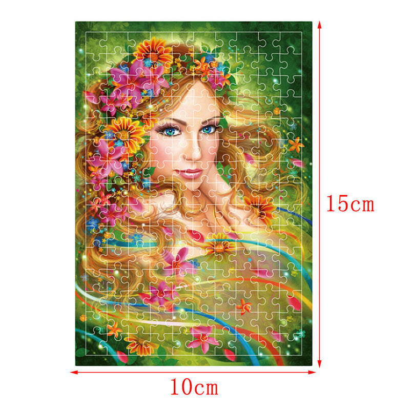 150 Paper Jigsaw Puzzles Flower Beauty Drawing for Unisex Patience Training