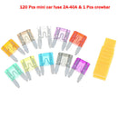 120 Pcs Mini Blade Fuse Assortment Auto Car Motorcycle 2A To 40A FT